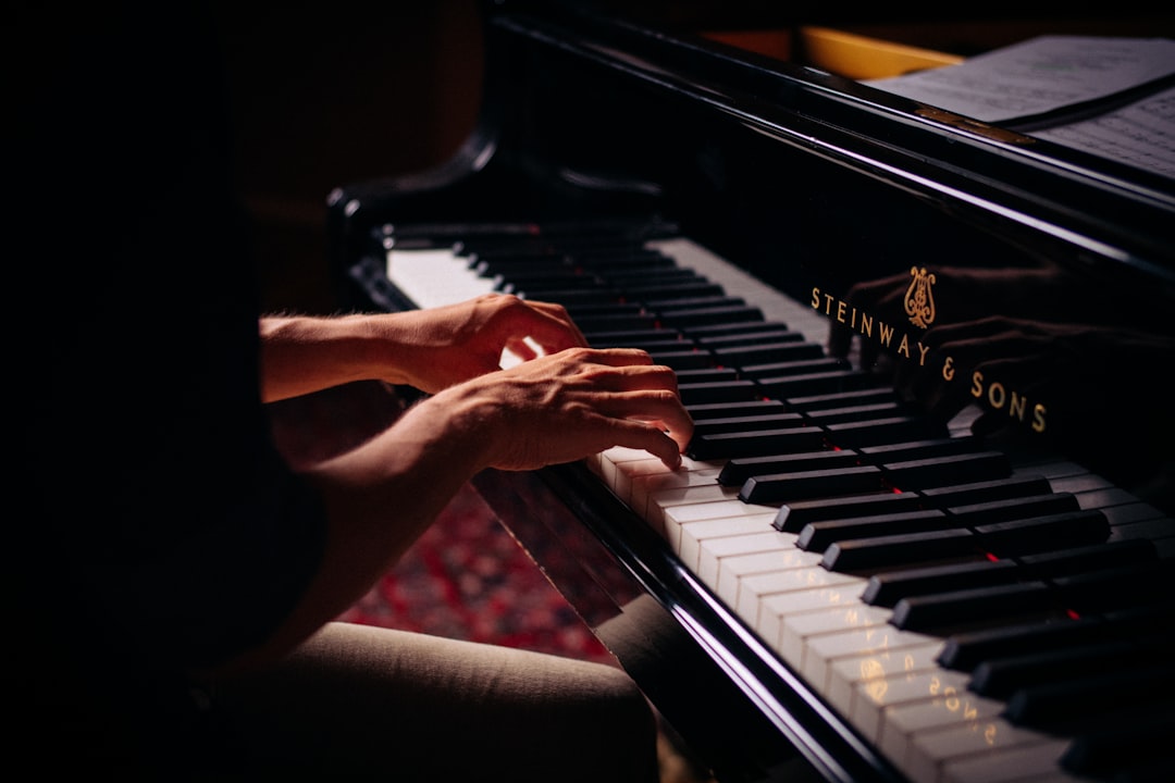 a jazz pianist playing one of his favourite tunes.